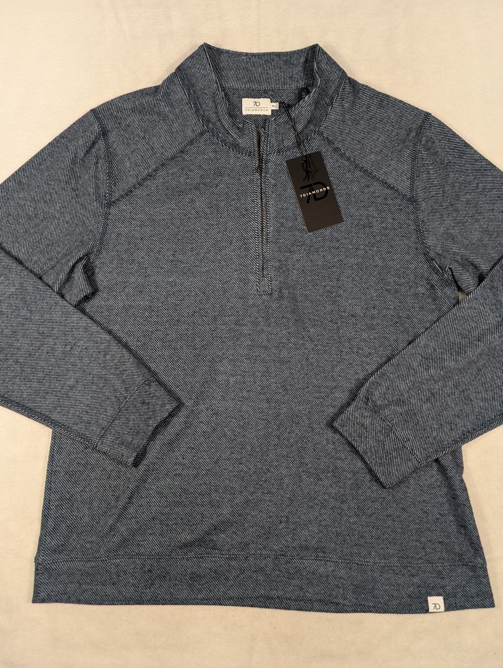 NEW 7 Diamonds Generation 1/4 Zip Pullover Men’s Heathered Navy Size XXL‎ - Picture 3 of 6